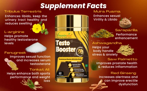 Vitaminnica Testo Booster- 60 Capsules