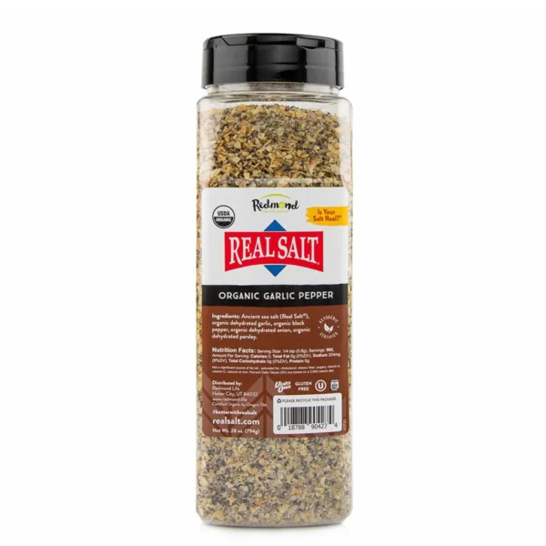 Real Salt® Organic Garlic Pepper (28 Oz.)