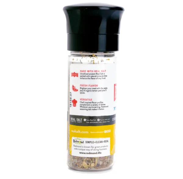 Real Salt® Organic Lemon Pepper Grinder (2.8 Oz.)